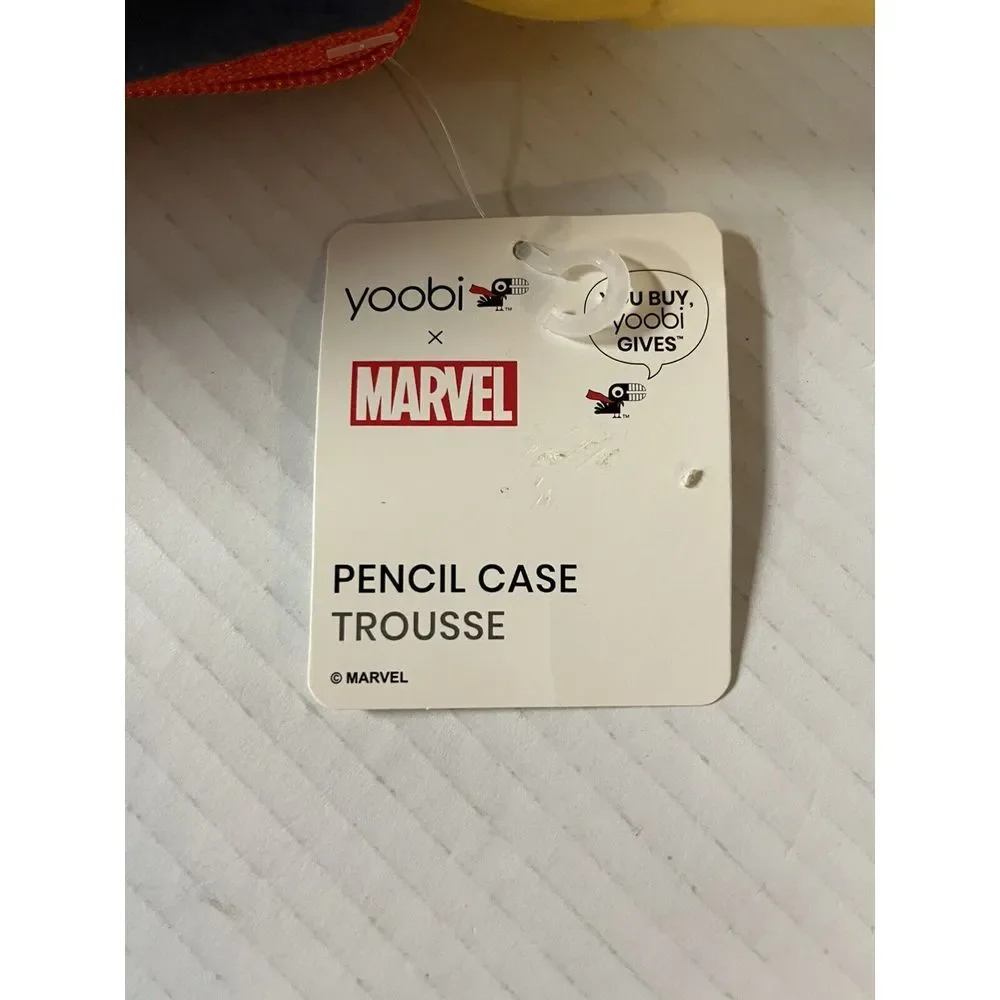 Yoobi Marvel Captain Marvel Plush Pencil Case Kids OS Blue Red‎ New Stationery